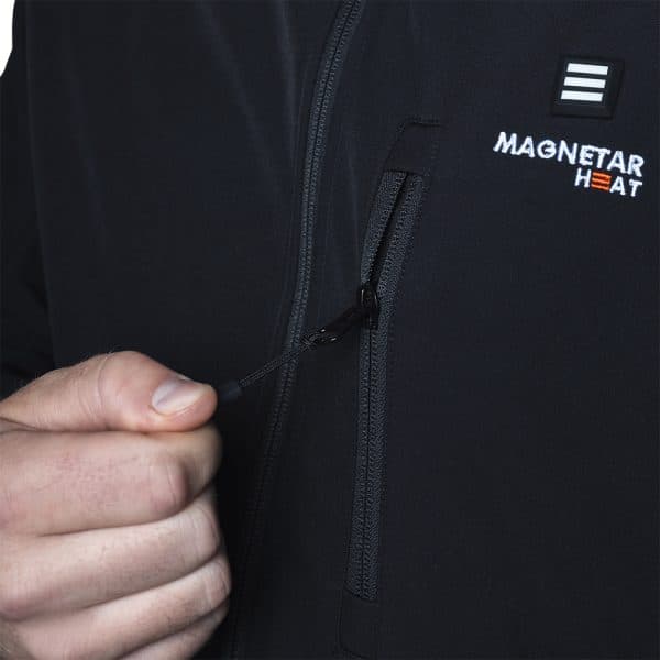 De verwarmde jas van Magnetar Heat is hoogwaardig afgewerkt.
